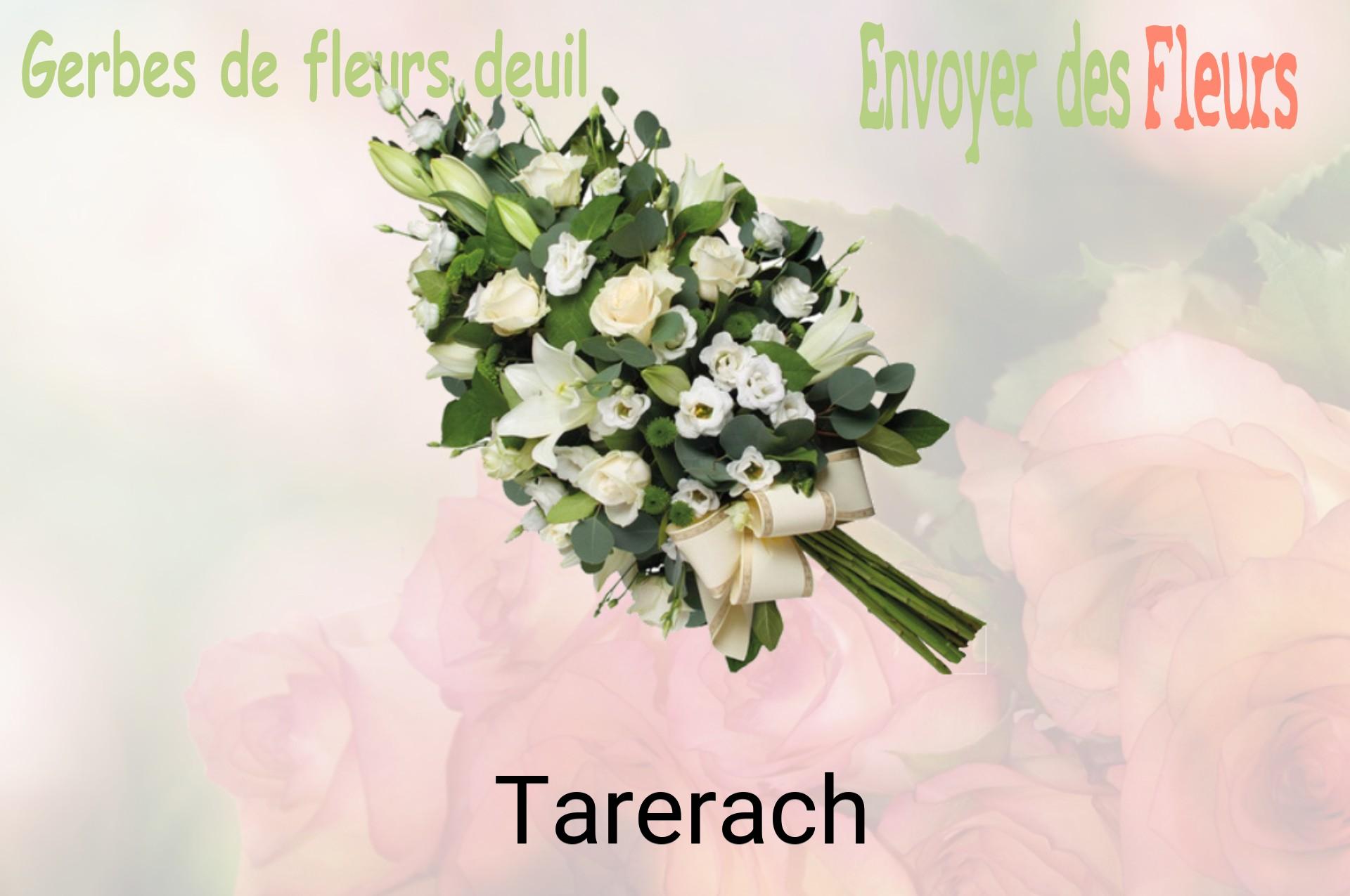Gerbe de fleurs de deuil livrée à Tarerach